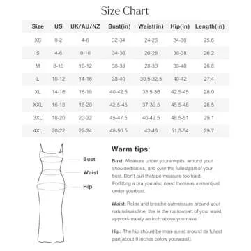 Popilush Black Bodycon Tank Dresses for Women Summer Sleeveless Crew Neck Slim Casual Party Club Midi Shapewear Dress