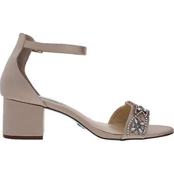 Betsey Women's SB-Mel Heeled Sandal, Silver, 10 W US