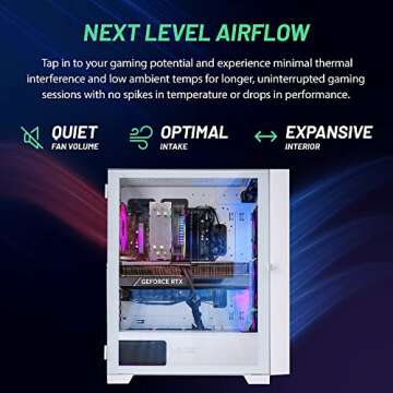 Skytech Gaming Shiva Gaming PC Desktop – AMD Ryzen 5 7600X 4.7 GHz, NVIDIA RTX 4060, 1TB NVME SSD, 32GB DDR5 RAM RGB, 600W Gold PSU, 11AC Wi-Fi, Windows 11 Home 64-bit,White
