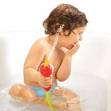 Yookidoo Baby Bath Toy (Ages 1-3)- Submarine Spray Whale With Hand Pump and Hose - Mold Free Battery...