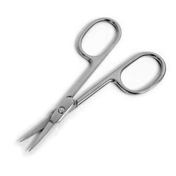 Straight Beauty Grooming Manicure Cuticle Scissors for Facial Hair, Nail, Moustache, Eyebrow, Eyelash, Nose, Ear, and Dry Skin, Men and Women, Stainless Steel