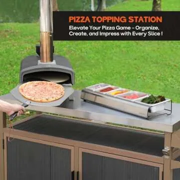Onlyfire Pizza Topping Station for Fresh Ingredients Prep