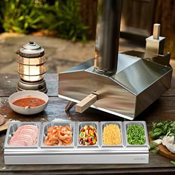 Onlyfire Pizza Topping Station for Fresh Ingredients Prep