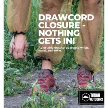 Tough Outdoors Mosquito Suit, Bug Jacket with Hood & Bug Pants, for Women & Men, Full Body Mosquito Net Suit for Gardening & Outdoor Protection - Green/Jacket + Pants Set, Large - Extra Large