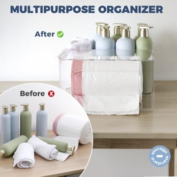 Premium Clear Acrylic Trash Bag Box for Kitchen Organization