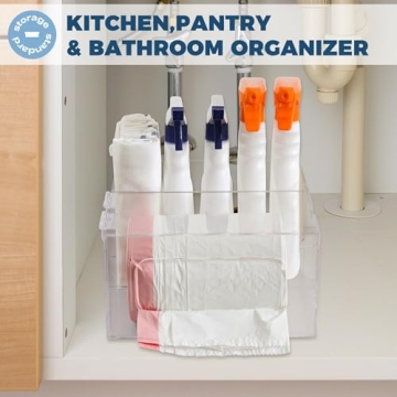 Premium Clear Acrylic Trash Bag Box for Kitchen Organization