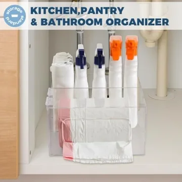 Premium Clear Acrylic Trash Bag Box for Kitchen Organization