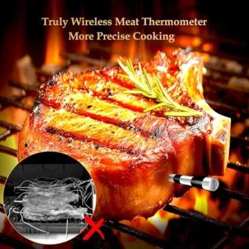 800FT Smart Wireless Meat Thermometer with Digital Meat Probe, Bluetooth Meat Thermometer with App H...