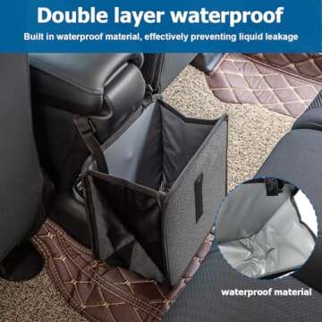 Stylish BELOMI Car Foldable Trash Can for All Vehicles