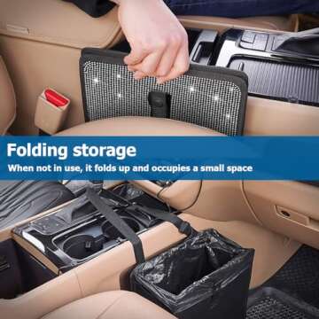 Stylish BELOMI Car Foldable Trash Can for All Vehicles