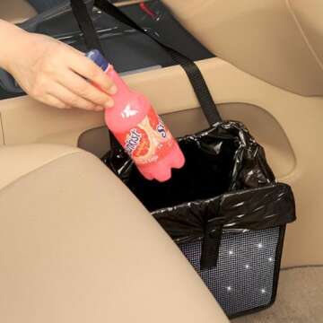 Stylish BELOMI Car Foldable Trash Can for All Vehicles