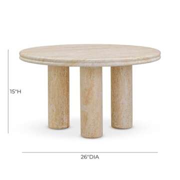 Tov Furniture Amora Faux Travertine Nesting Accent Tables