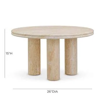 Tov Furniture Amora Faux Travertine Nesting Accent Tables