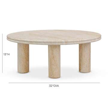 Tov Furniture Amora Faux Travertine Nesting Accent Tables