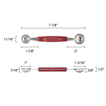 Excellante Stainless Steel Melon Baller with Wooden Handle