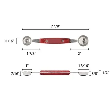 Excellante Stainless Steel Melon Baller with Wooden Handle