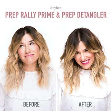 Drybar Prep Rally Prime & Prep Detangler Coconut Colada Scent - Full Size | Nourishes Hair, Detangles with Ease, Leaves Hair Soft & Manageable, Protects Hair, Cruelty Free