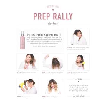 Drybar Prep Rally Prime & Prep Detangler Coconut Colada Scent - Full Size | Nourishes Hair, Detangles with Ease, Leaves Hair Soft & Manageable, Protects Hair, Cruelty Free