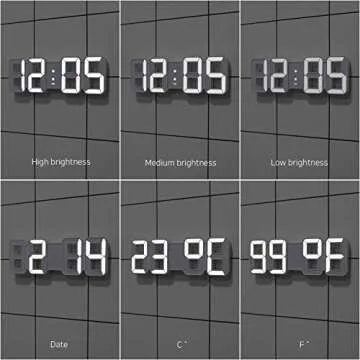 mooas Pure Mini Digital Clock with Alarm and Temperature