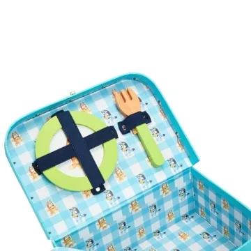 Bluey Picnic Basket Set Fun Imaginative Wooden Toy