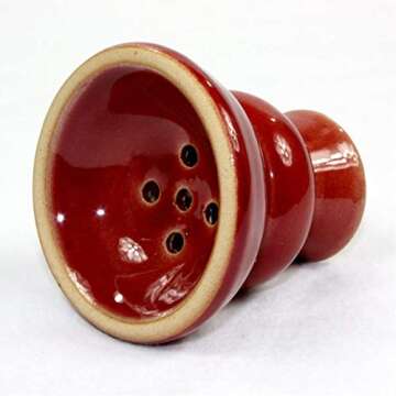 GStar 11" Premium 1 Hose Hookah Complete Set - Mini Pumpkin Hookah Glass Vase (Crimson Red + Case)