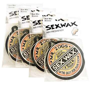 Sex Wax Coconut Air Fresheners: (4-Pack)