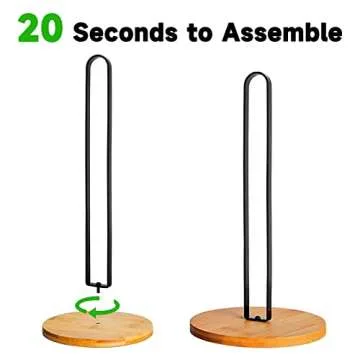 TONLEA Stylish Wooden Paper Towel Holder for Home