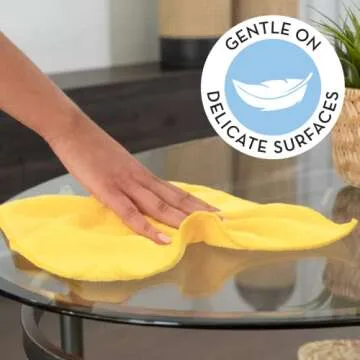 S&T INC. 50 Pack 12" x 16" Microfiber Cleaning Cloth, Bulk Towels for Home, Reusable Microfiber Towels for Cars, Cleaning Rags, Assorted, 50 Count