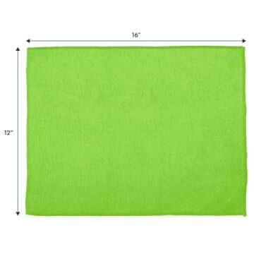 S&T INC. 50 Pack 12" x 16" Microfiber Cleaning Cloth, Bulk Towels for Home, Reusable Microfiber Towels for Cars, Cleaning Rags, Assorted, 50 Count