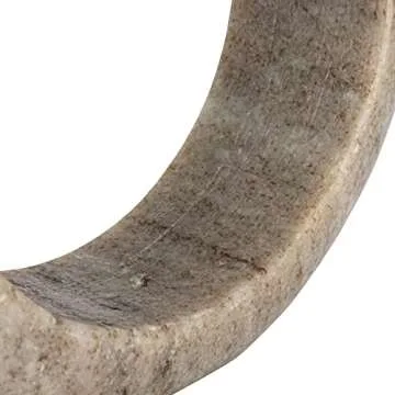 Bloomingville Modern Marble Circle Incense Holder, Beige