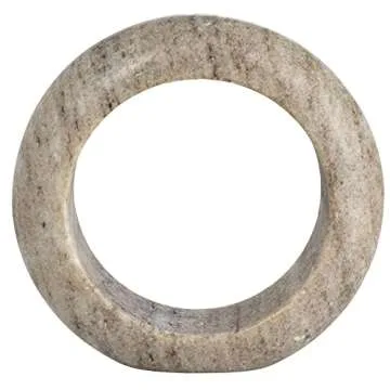Bloomingville Modern Marble Circle Incense Holder, Beige