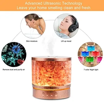 Essential Oil Diffuser with Himalayan Salt Lamp for Home