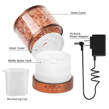Essential Oil Diffuser with Himalayan Salt Lamp for Home