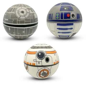 NINOSTAR StarWar Stress Balls Set - Pop Fidget Toy for Kids and Adults, Relief Fidget, Anti Squeeze Use Play/Decor/Help Relieve Stress/Improve Concentation Focus