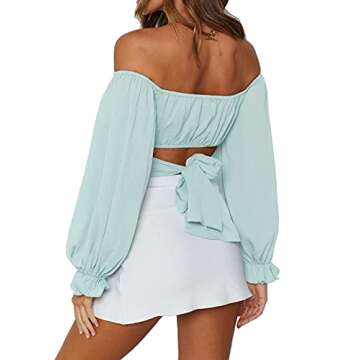 Stylish LYANER Off Shoulder Crop Top for Events