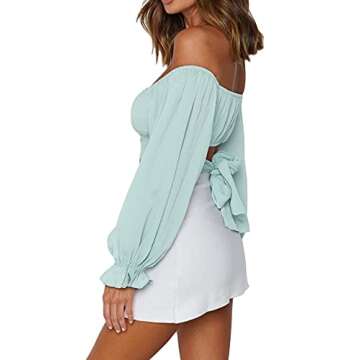 Stylish LYANER Off Shoulder Crop Top for Events