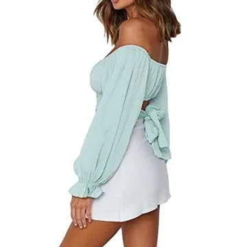 Stylish LYANER Off Shoulder Crop Top for Events