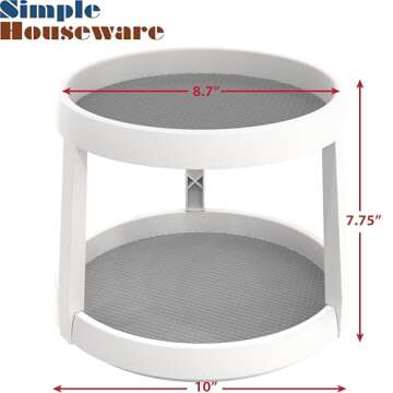 2-Tier Lazy Susan Spice Organizer for Home Use