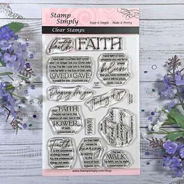 Inspirational Faith Stamp Set for Meaningful Crafts