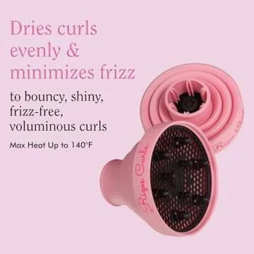 Rizos Curls Collapsible Hair Diffuser, Dry Curls Evenly & Faster, Enhances Curl Definition, Volume, ...