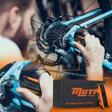Mutt Tools 17pc Folding Allen Wrenches Sets – Includes an SAE and Metric Allen Key Set – Folding Hex Keys for DIY, Archery and Bikes