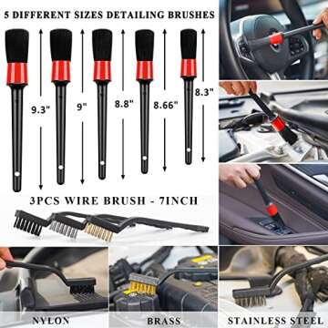 39Pcs Car Cleaning Kit with High Power Vacuum and Tools