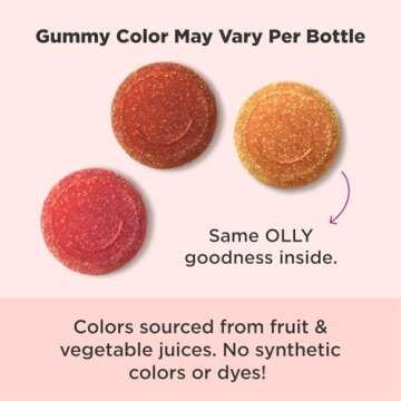 OLLY Essential Prenatal Gummy Multivitamin, Folic Acid, Vitamin D, Omega 3 DHA, Supports Healthy Gro...