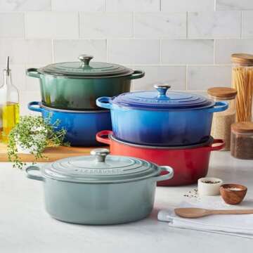 Le Creuset Enameled Cast Iron Signature Oval Dutch Oven, 8 qt., Meringue