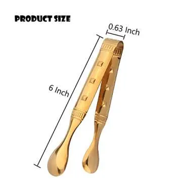 Elegant IAXSEE Gold Mini Tongs for Effortless Serving