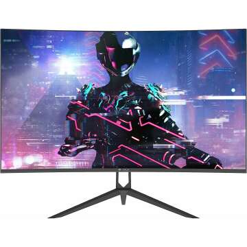 CRUA 27" Curved Gaming Monitor - 144HZ 2K QHD