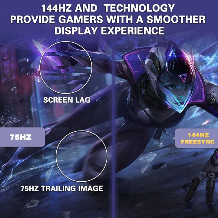 CRUA 27" Curved Gaming Monitor - 144HZ 2K QHD