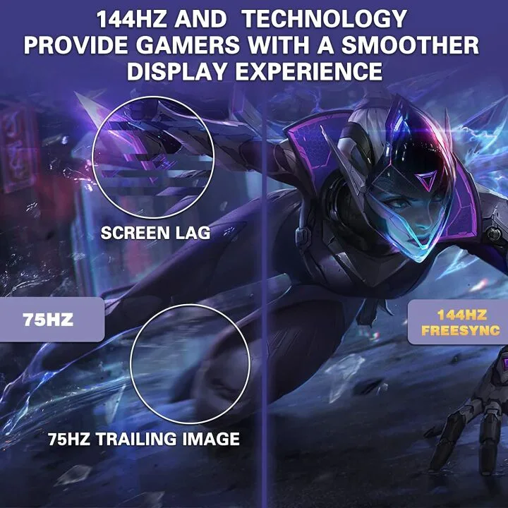 CRUA 27" Curved Gaming Monitor - 144HZ 2K QHD