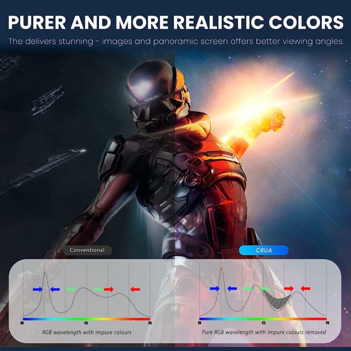 CRUA 27" Curved Gaming Monitor - 144HZ 2K QHD