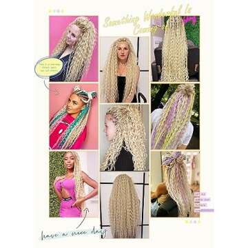 Blonde Ocean Wave Crochet Hair Extensions 30in 6Packs